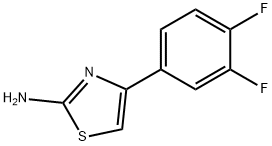 2-アミノ-4-(3,4-ジフルオロフェニル)チアゾール 化学構造式
