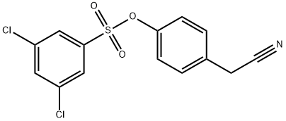 4-氰基甲基-3,5-二氯苯-1-磺酸苯酯, 175135-40-7, 结构式