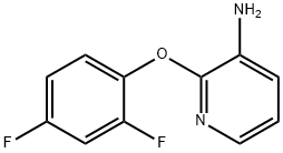 3-アミノ-2-(2,4-ジフルオロフェノキシ)ピリジン 化学構造式