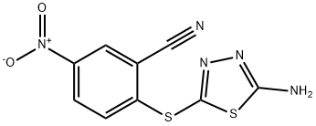 2-[(5-AMINO-1,3,4-THIADIAZOL-2-YL)THIO]-5-NITROBENZONITRILE Structure