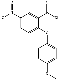 2-(4-甲氧基苯氧基)-5-硝基苯-1-羰酰氯 结构式