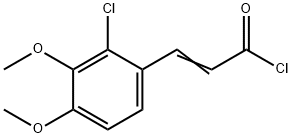 3-(2-クロロ-3,4-ジメトキシフェニル)プロプ-2-エノイルクロリド 化学構造式