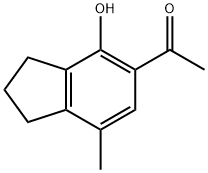 5-アセチル-4-ヒドロキシ-7-メチリンダン 化学構造式