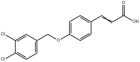 3-{4-[(3,4-ジクロロベンジル)オキシ]フェニル}アクリル酸 化学構造式