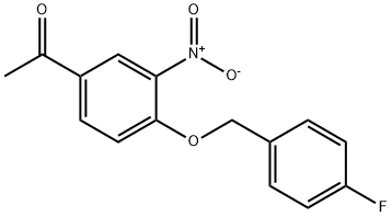 4-(4-氟代苄氧基)-3-对硝基苯乙酮, 175136-24-0, 结构式