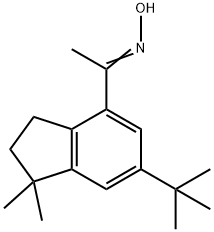 1-[6-(叔丁基)-1,1-二甲基-2,3-二氢-1H-茚-4-基]-1-乙酮肟, 175136-27-3, 结构式