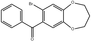(8-BROMO-3,4-DIHYDRO-2H-1,5-BENZODIOXEPIN-7-YL)(PHENYL)METHANONE Struktur