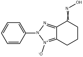 4-HYDROXYIMINO-2-PHENYL-4,5,6,7-TETRAHYDRO-2H-1,2,3-BENZOTRIAZOL-1-IUM-1-OLATE 化学構造式