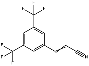 3,5-ビス(トリフルオロメチル)シンナモニトリル 化学構造式