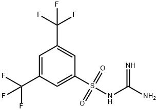 3,5-BIS(TRIFLUOROMETHYL)BENZENESULFONYL GUANIDINE Structure