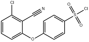 4-(3-氯-2-氰苯氧基)苯-1-磺酰氯, 175136-72-8, 结构式