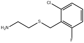 2-(2-クロロ-6-フルオロベンジルチオ)エチルアミン 化学構造式