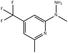 1-(6-METHYL-4-(TRIFLUOROMETHYL)PYRID-2-YL)-1-METHYLHYDRAZINE 化学構造式