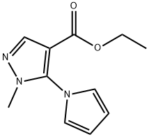 1-甲基-5-(1H-吡咯-1-基)-1H-吡唑-4-羧酸乙酯 结构式