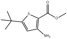 3-アミノ-5-(TERT-ブチル)チオフェン-2-カルボン酸メチル 化学構造式