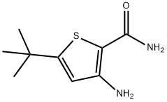 3-アミノ-5-(TERT-ブチル)チオフェン-2-カルボオキサミド 化学構造式