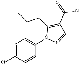 1-(4-氯苯基)-5-丙基-吡唑-4-羰酰氯, 175137-18-5, 结构式