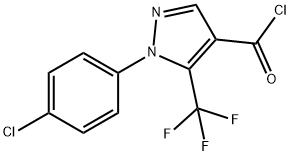 1-(4-クロロフェニル)-5-(トリフルオロメチル)-1H-ピラゾール-4-カルボニルクロリド 化学構造式