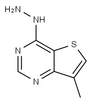 7-METHYLTHIENO[3,2-D]PYRIMIDIN-4-HYDRAZINE, 175137-22-1, 结构式