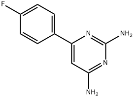 2,4-ジアミノ-6-(4-フルオロフェニル)ピリミジン 化学構造式