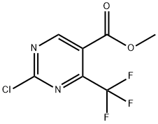 Methyl 2-chloro-4-(trifluoromethyl)pyrimidine-5-carboxylate Struktur