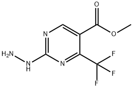 5-(METHOXYCARBONYL)-4-(TRIFLUOROMETHYL)PYRIMIDINE-2-HYDRAZINE Struktur