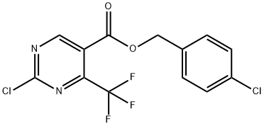 2-氯-4-三氟甲基嘧啶-5-羧酸-4-氯苄酯 结构式