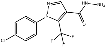 2-(4-氯苯基)-3-(三氟甲基)吡唑-4-羧酸酰肼,175137-34-5,结构式