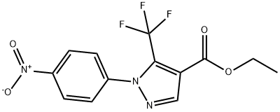 1-(4-硝基苯基)-5-三氟甲基-1H-吡唑-4-羧酸乙酯 结构式