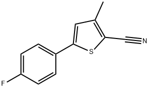 3-アミノ-2-シアノ-5-(4-フルオロフェニル)チオフェン 化学構造式