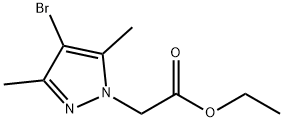 2-(4-ブロモ-3,5-ジメチル-1H-ピラゾール-1-イル)酢酸エチル 化学構造式