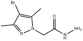 2-(4-溴-3,5-二甲基-吡唑-1-基)乙酰肼, 175137-56-1, 结构式