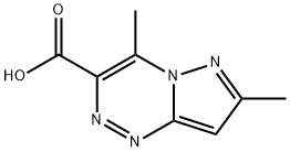 4,7-ジメチルピラゾロ[5,1-C][1,2,4]トリアジン-3-カルボン酸 化学構造式