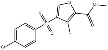 METHYL 4-[(4-CHLOROPHENYL)SULFONYL]-3-METHYLTHIOPHENE-2-CARBOXYLATE 结构式