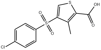 4-[(4-氯苯基)磺酰基]-3-甲基噻吩-2-羧酸 结构式