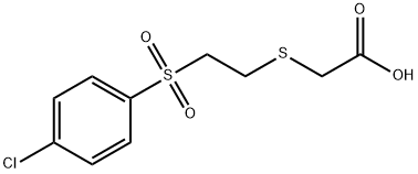 2-（{2-[（4-氯苯基）黄酰基]乙基}硫代)乙酸, 175137-71-0, 结构式