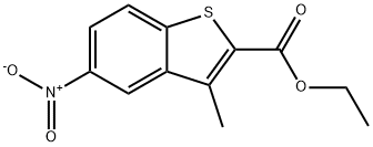 3-甲基-5-硝基苯并[B]噻吩-2-甲酸乙酯 结构式