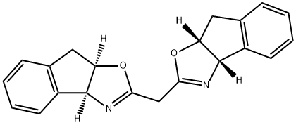 (-)-2,2'-メチレンビス[(3aS,8aR)-3a,8a-ジヒドロ-8H-インデノ[1,2-d]オキサゾール] 化学構造式