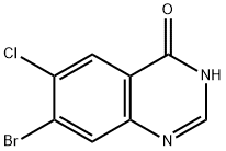 7-溴-6-氯-4(3H)-喹唑啉酮,17518-98-8,结构式
