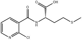 (2S)-2-([(2-CHLOROPYRIDIN-3-YL)CARBONYL]AMINO)-4-(METHYLTHIO)BUTANOIC ACID Struktur