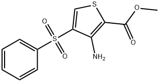 METHYL 3-AMINO-4-(PHENYLSULFONYL)THIOPHENE-2-CARBOXYLATE Struktur