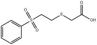 2-([2-(PHENYLSULFONYL)ETHYL]THIO)ACETIC ACID 化学構造式