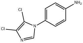 4-(4,5-二氯-1H-咪唑)苯胺, 175201-62-4, 结构式