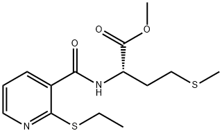 METHYL 2-([[2-(ETHYLTHIO)-3-PYRIDYL]CARBONYL]AMINO)-4-(METHYLTHIO)BUTANOATE Structure