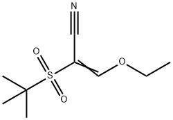 2-(叔丁基磺酰基)-3-乙氧基丙烯腈, 175201-67-9, 结构式