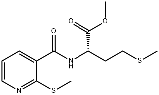 METHYL 4-(METHYLTHIO)-2-([[2-(METHYLTHIO)-3-PYRIDYL]CARBONYL]AMINO)BUTANOATE Structure