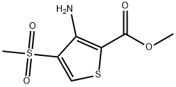 3-アミノ-4-(メチルスルホニル)チオフェン-2-カルボン酸メチル 化学構造式