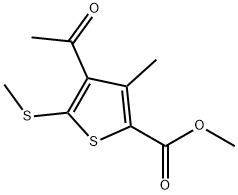 METHYL 4-ACETYL-3-METHYL-5-(METHYLTHIO)THIOPHENE-2-CARBOXYLATE Structure