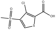 3-氯-4-甲基磺酰噻吩-2-甲酸 结构式