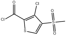 3-CHLORO-4-(METHYLSULFONYL)THIOPHENE-2-CARBONYL CHLORIDE Structure